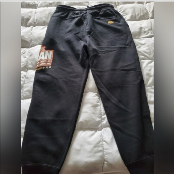 Jordan Black Joggers with Red Logo